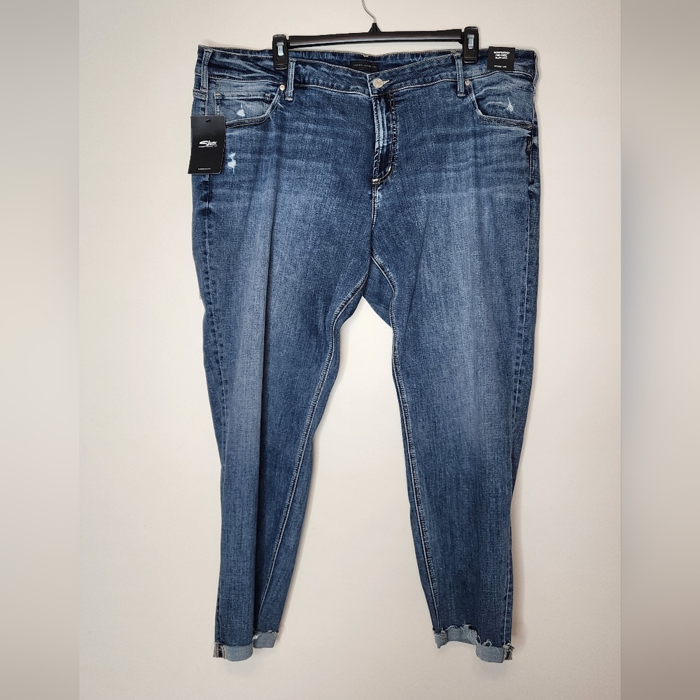 Silver Boyfriend Jeans